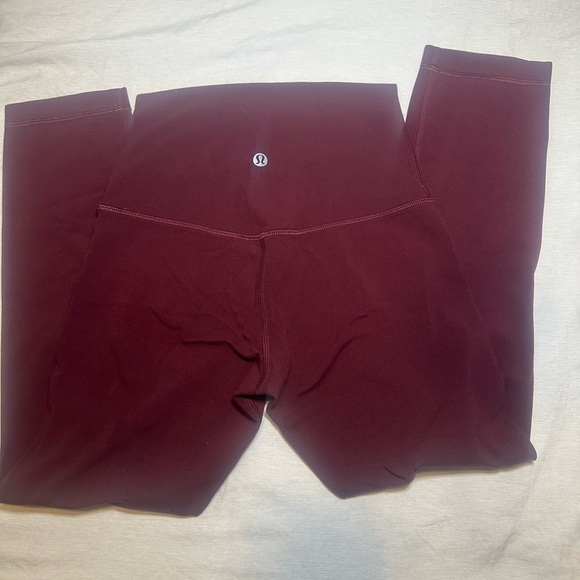 Lululemon Align Burgundy Leggings ankle length - Picture 2 of 4